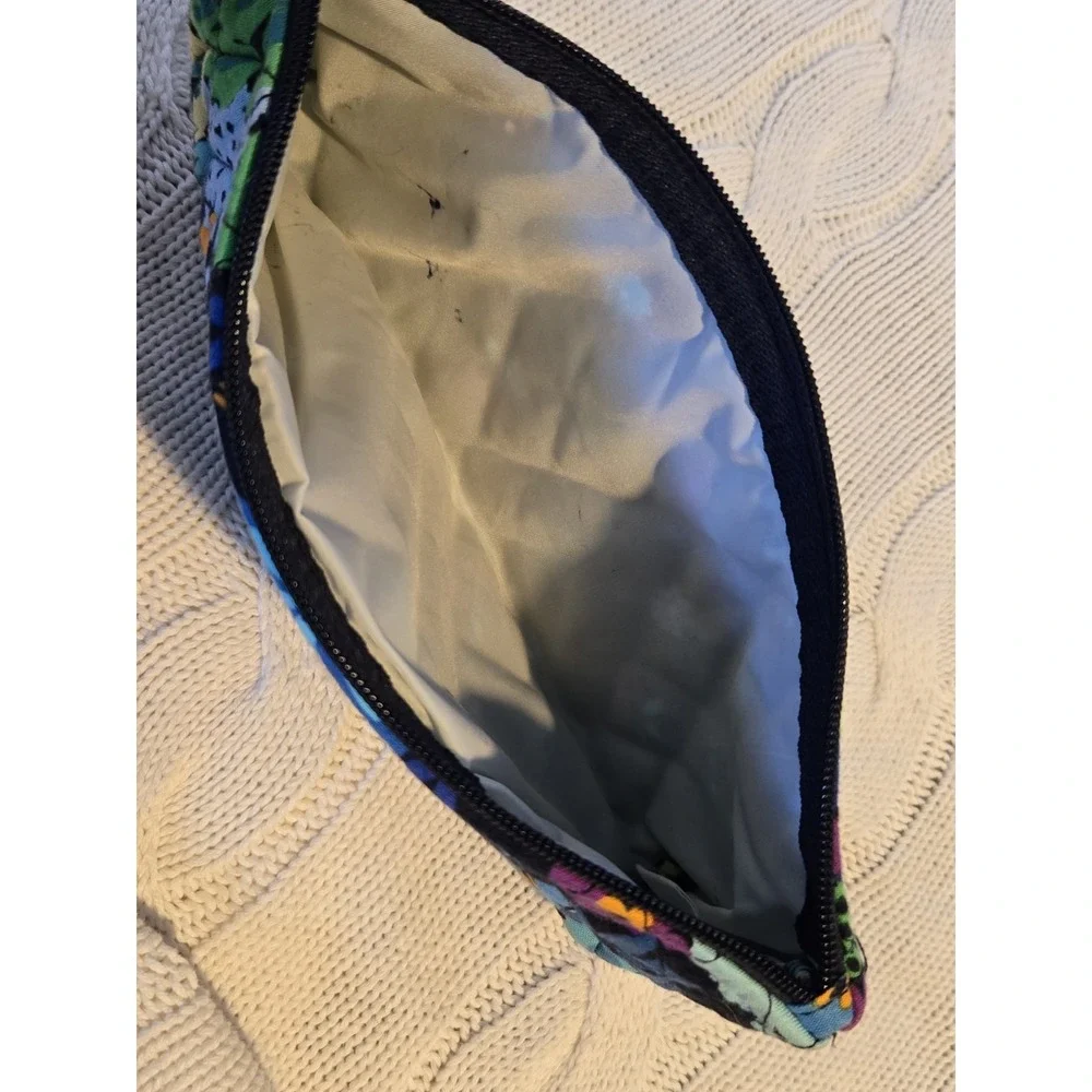 Vera Bradley Quilted Zip Eyeglass Sunglasses Case Pouch Retired Blue Floral 9